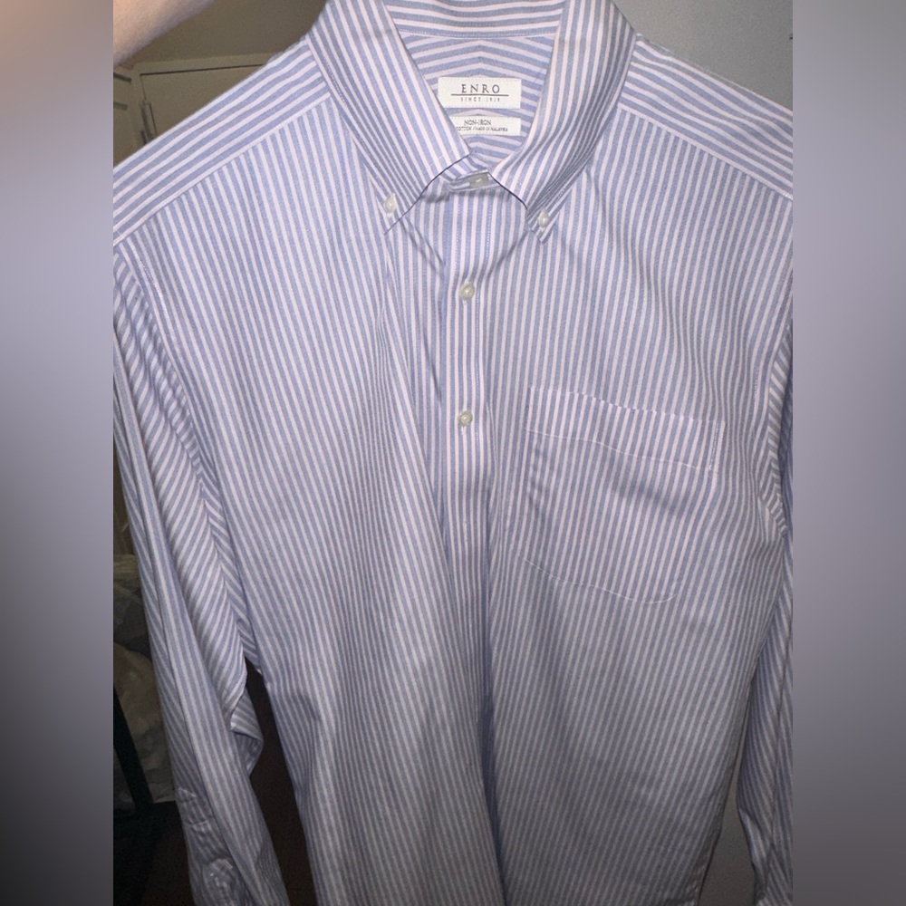 High quality Enro dress shirt. Worn twice and recently dry cleaned.